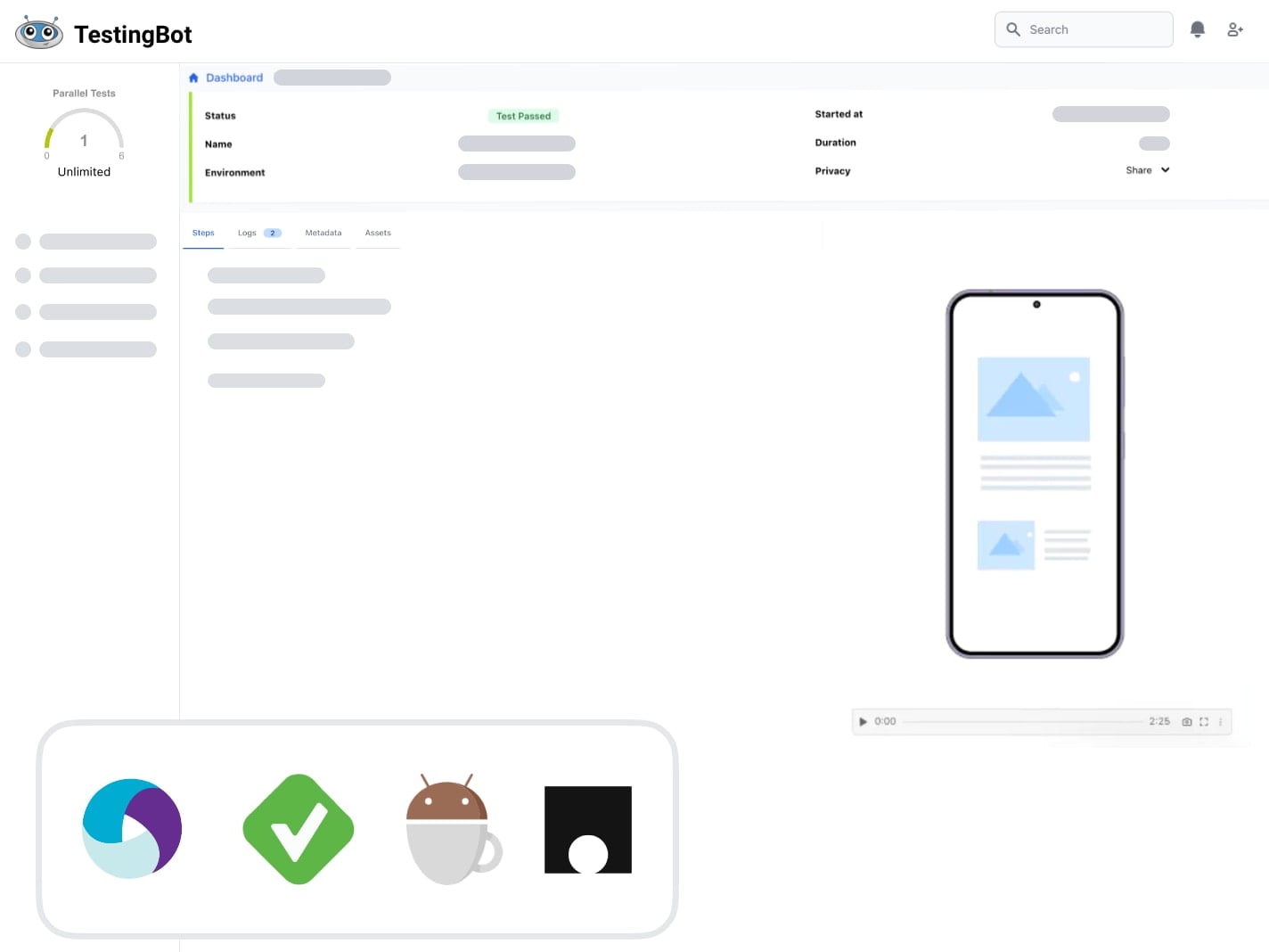 Videos, Screenshots und Protokolle